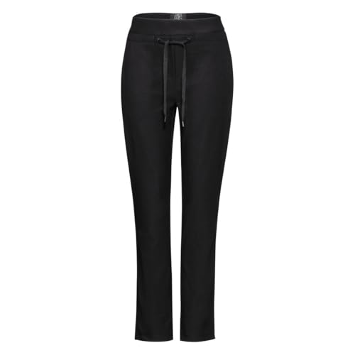 STREET ONE Damen A378088 Hose Loose Fit, Black, 40W x 30L von STREET ONE