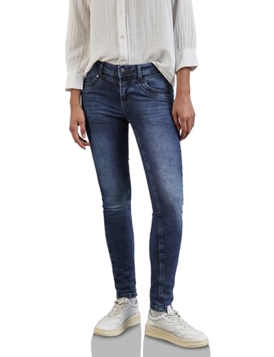 STREET ONE Damen A378108 Jeans Slim Fit, Medium Blue Soft Random, 34W x 30L von Street One
