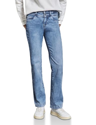 STREET ONE Damen A378136 Bootcut Jeans, Light Blue Random, 34W / 32L von STREET ONE