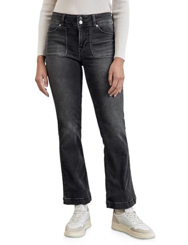 STREET ONE Damen A378418 Bootcut Jeans,Schwarz,32 von STREET ONE