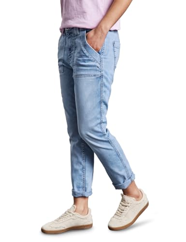 STREET ONE Damen A378539 Jeans im Cargo-Look, Ultra Bleach Random Washed, 32W x 28L von Street One