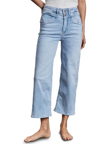 STREET ONE Damen A378586 Wide Leg Jeans, Super Bleach Washed, 27W x 26L von STREET ONE