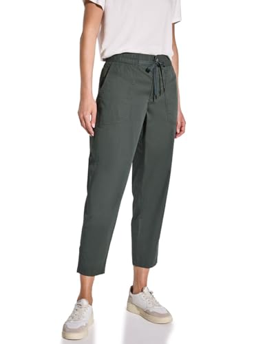 STREET ONE Damen A378683 Hose im Cargo Look, marshy Green, 38W x 28L von STREET ONE