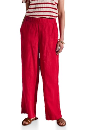 STREET ONE Damen A378739 Wide Leg Leinenhose, Glory red, 36W x 32L von Street One