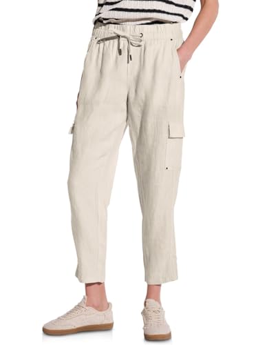 STREET ONE Damen A378741 Leinenhose im Cargo-Look, Moonstone Sand, 38W x 28L STREET ONE Damen A378741 Leinenhose im Cargo-Look, Moonstone Sand, 38W x 28L von Street One