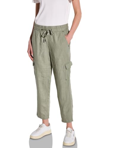STREET ONE Damen A378741 Leinenhose im Cargo-Look, Pale mud Green, 36W x 28L STREET ONE Damen A378741 Leinenhose im Cargo-Look, Pale mud Green, 36W x 28L von Street One
