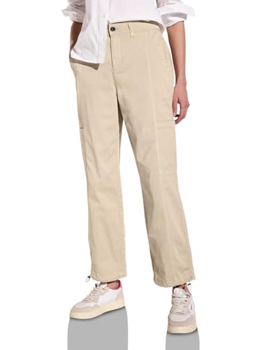 STREET ONE Damen A378879 Straight Leg Cargo Hose, Barley beige, 38W x 30L von STREET ONE