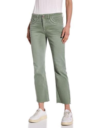 STREET ONE Damen A378885 Bootcut Jeans, Dusty Green Washed, 30W x 28L von STREET ONE
