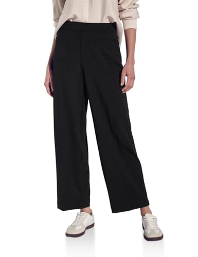 STREET ONE Damen A378899 Straight Leg Hose, Black, 34W x 30L von STREET ONE