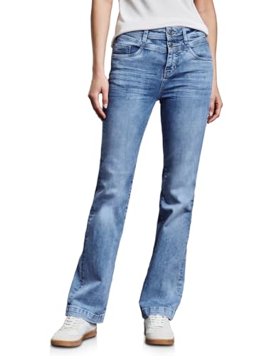 STREET ONE Damen A378944 Bootcut Jeans, Light Blue Random, 34W x 28L von Street One