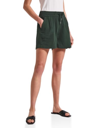 STREET ONE Damen A378973 Musselin Shorts, Mid Green, 36W von STREET ONE