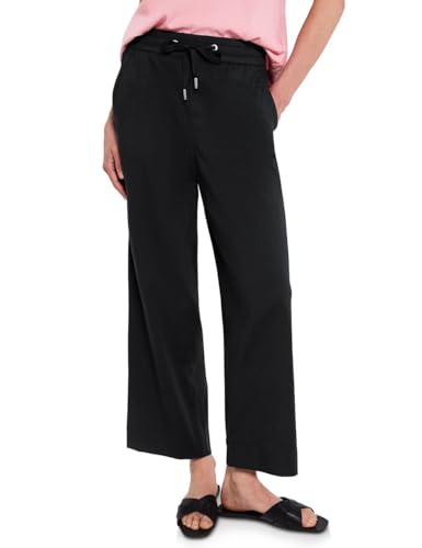 STREET ONE Damen A378976 Straight Leg Hose, Schwarz, 38W / 28L von STREET ONE