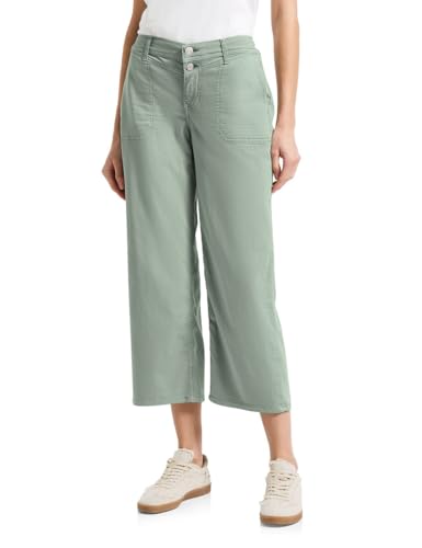 STREET ONE Damen A379015 Wide Leg Jeans, Sage Green Washed, 27W x 26L von STREET ONE