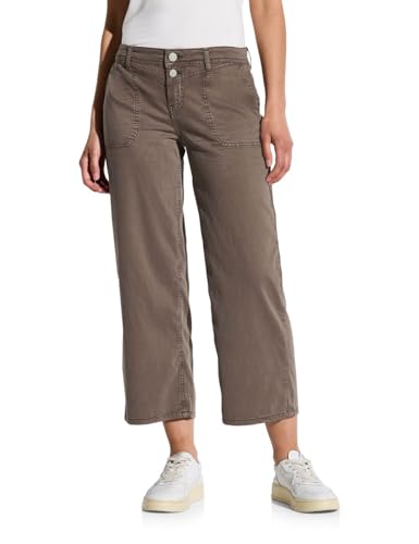 STREET ONE Damen A379015 Wide Leg Jeans, Stone Brown Washed, 27W x 26L von STREET ONE