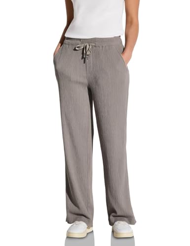 STREET ONE Damen A379034 Wide Leg Hose mit Struktur, Vintage Stone, 38W x 30L STREET ONE Damen A379034 Wide Leg Hose mit Struktur, Vintage Stone, 38W x 30L von Street One