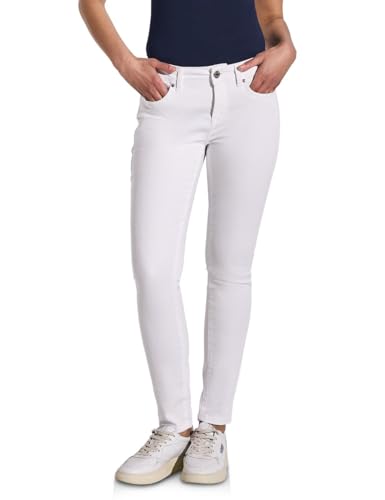 STREET ONE Damen A379037 Jeans im Slim Fit, Optic White Washed, 32W x 30L von STREET ONE