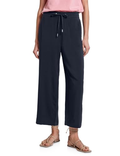 STREET ONE Damen 3716099 Wide Leg Hose, Deep Blue, 36W / 26L von STREET ONE