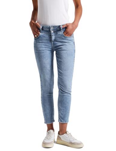 STREET ONE Damen A379416 Slim Fit Jeans, Light Blue Wash, 32W / 26L STREET ONE Damen A379416 Slim Fit Jeans, Light Blue Wash, 32W / 26L von STREET ONE