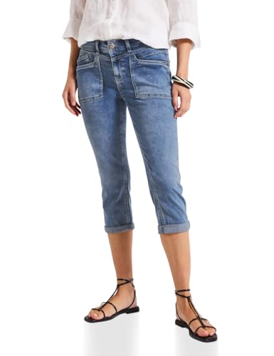 STREET ONE Damen A379418 Casual Fit Jeans, Light Blue Random Washed, 31W / 24L von STREET ONE