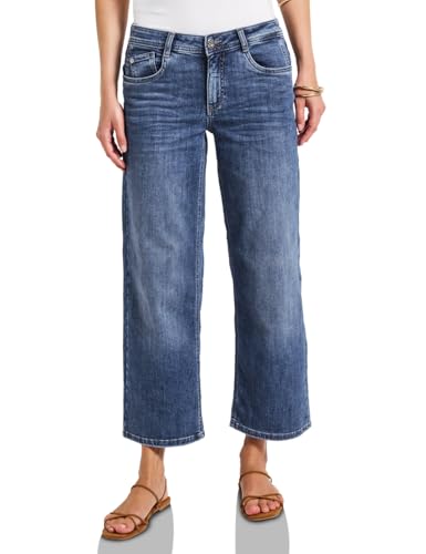 STREET ONE Damen A379420 Wide Leg Jeans, Mid Blue Washed, 29W / 28L STREET ONE Damen A379420 Wide Leg Jeans, Mid Blue Washed, 29W / 28L von STREET ONE