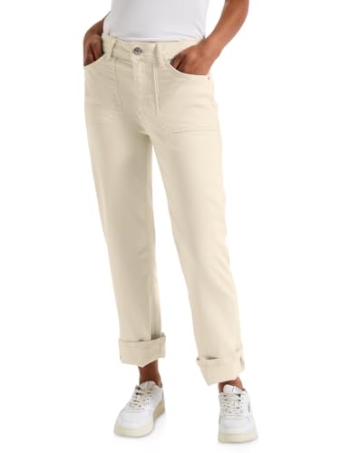 STREET ONE Damen A379424 Straight Leg Jeans, Ecru Washed, 29W / 26L von STREET ONE