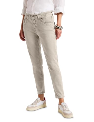 STREET ONE Damen A379425 Loose Fit Jeans, Beige Washed, 31W / 28L von STREET ONE