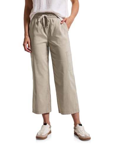 STREET ONE Damen A379434 Straight Leg Cargo Hose, Tumbled Beige, 36W / 26L von STREET ONE