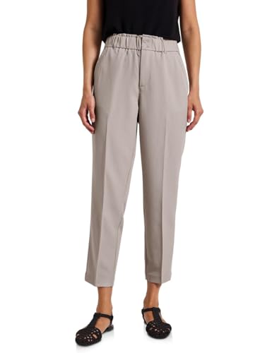 STREET ONE Damen A379438 Melange-Look Paperbag Hose, Tumbled Beige, 46W / 28L von STREET ONE