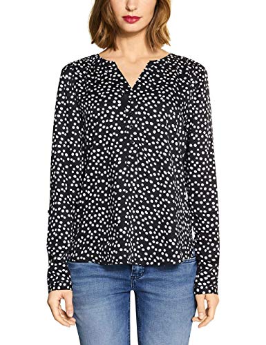 STREET ONE Damen Bamika Bluse, Black, 38 von Street One