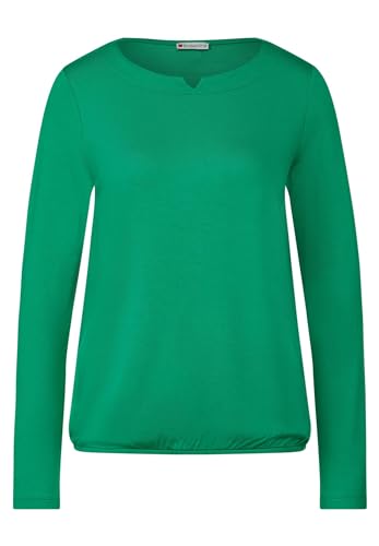 STREET ONE Damen Basic Langarmshirt, fresh spring green, 40 von Street One