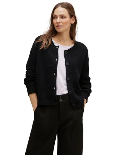 STREET ONE Damen Boucle Cardigan Black 42 von Street One