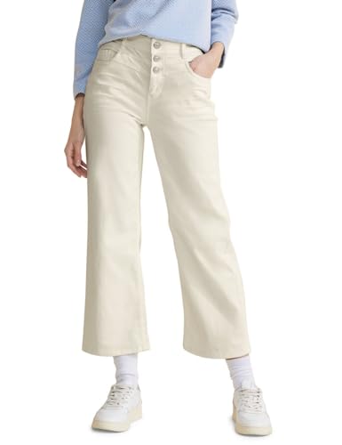 STREET ONE Damen Culotte Jeans, soft ecru washed, 25W / 26L von Street One