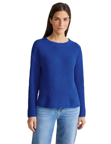 STREET ONE Damen Grobstrick Pullover, fresh intense gentle blue, 40 von STREET ONE