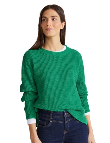 STREET ONE Damen Grobstrick Pullover, fresh spring green, 40 von Street One