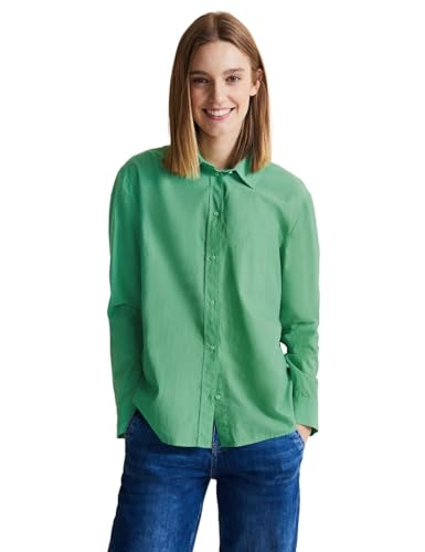 STREET ONE Damen Hemdbluse Gestreift, Fresh Spring Green, 44 von STREET ONE