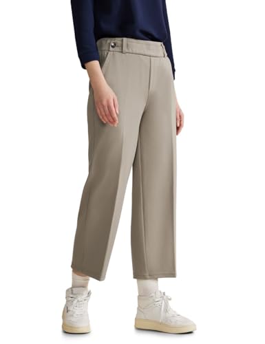 STREET ONE Damen Hose Straight und High, cool ivory, 36W / 26L von Street One