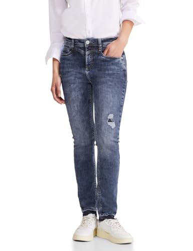 STREET ONE Damen Jeans im Slim Fit, authentic indigo wash, 30W / 30L von Street One