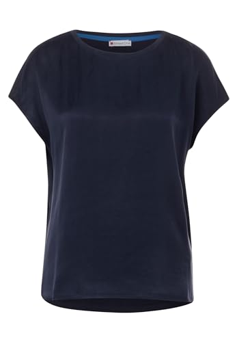 STREET ONE Damen Kurzarmshirt, deep blue, 40 von Street One