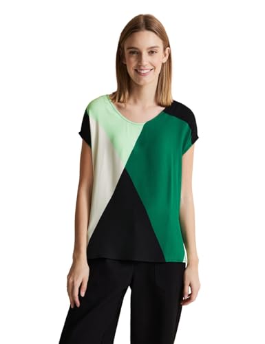 STREET ONE Damen Kurzarmshirt Bedruckt, Fresh Spring Green, 38 von Street One