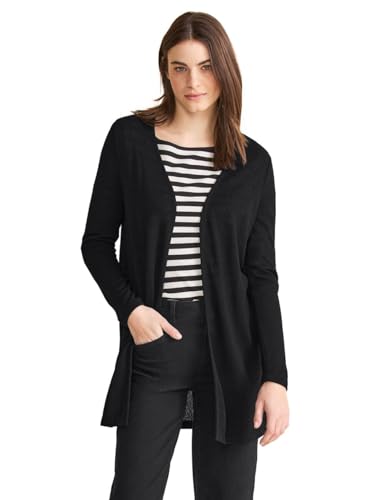 STREET ONE Damen Lange Strickjacke, Black, 36 von Street One