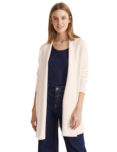 STREET ONE Damen Strickjacke mit Schalkragen, lucid white, 34 von Street One