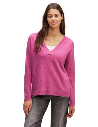 STREET ONE Damen Strickpullover, cozy pink melange, 36 von Street One