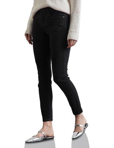 STREET ONE Damen A376589 Jeans im Slim Fit,Schwarz,28 von STREET ONE