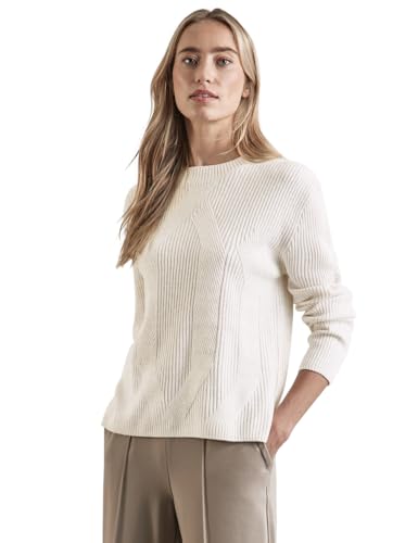 STREET ONE Damen A302830 Strukturpullover,Weiß, 42 von Street One