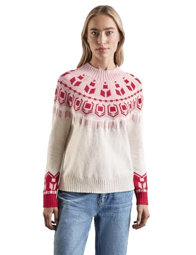 STREET ONE Damen A302835 Jaquard Pullover,Mehrfarbig, 38 STREET ONE Damen A302835 Jaquard Pullover,Mehrfarbig, 38 von Street One