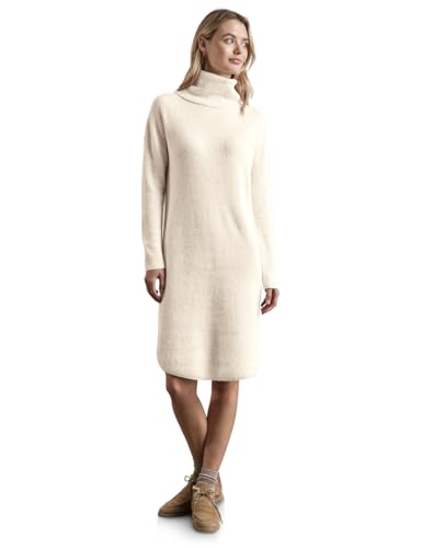 STREET ONE Damen A144171 Kleid mit Rollkragen,Cream White Melange,46 von Street One
