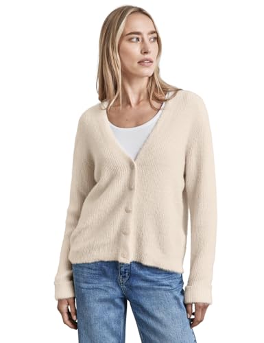 STREET ONE Damen A253822 Federgarn Cardigan,Weiß, 46 von STREET ONE