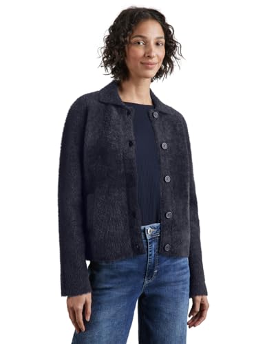 STREET ONE Damen A253843 Federgarn Cardigan, Deep Blue, 40 EU von STREET ONE