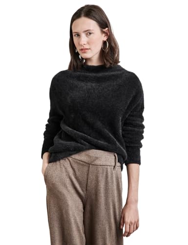 STREET ONE Damen A302788 Federgarn Pullover, Schwarz, 36 EU von STREET ONE