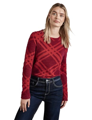 STREET ONE Damen A322234 Flauschiges Langarmshirt, Beet Red, 38 EU von STREET ONE